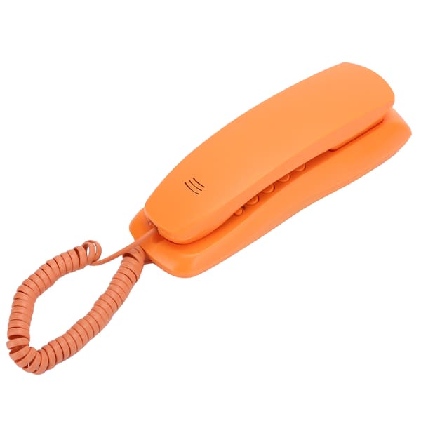 kxT628 Bærbare tynde telefon til hjemmekontoret, enkeltlinjet fastnettelefon, orange
