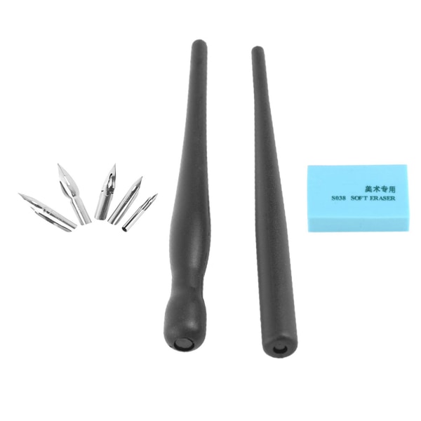1 Set Manga Tecknad Comic Drawing Painting Kit Verktyg med 2 pennhållare och 5 spetsar