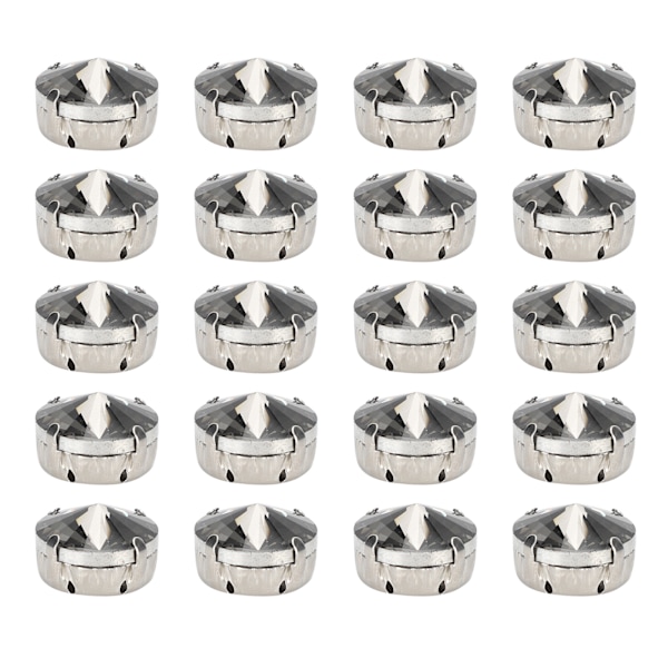 20 st DIY klodiamanter bröllopsklänning retro mode hantverk glas kläder dekorationer 15 mm kokosgrå rund glas klodiamant