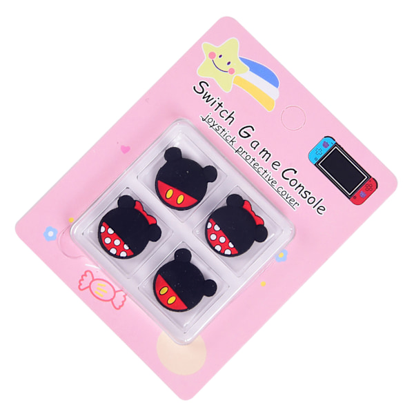 Silikon-joystickskydd Söt tecknad ergonomisk reptålig spel tumgreppsskydd för Switch Miqi och Mini 4 st