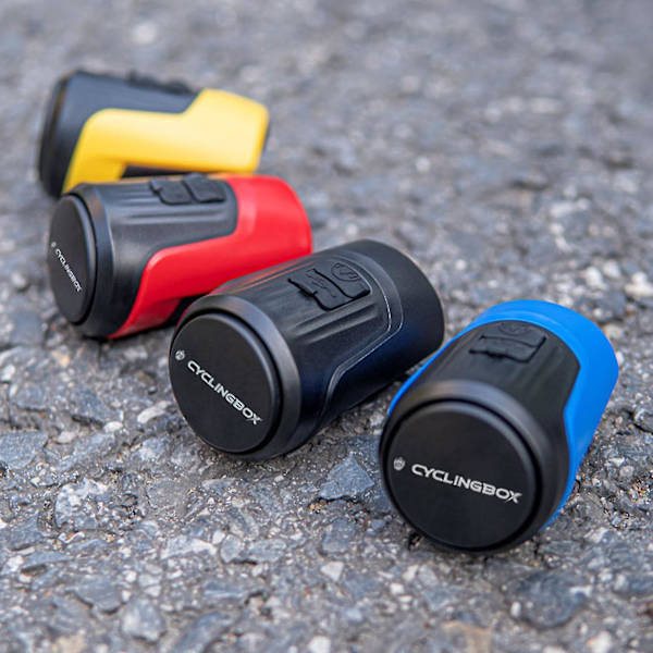 Mini vattentät elcykelhorn med larmfunktion - gul