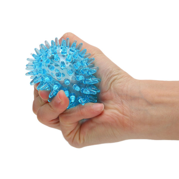 Spikig boll ihålig mjuk transparent styrka återhämtning övning stressavlastning massageboll för hand handled 7cm