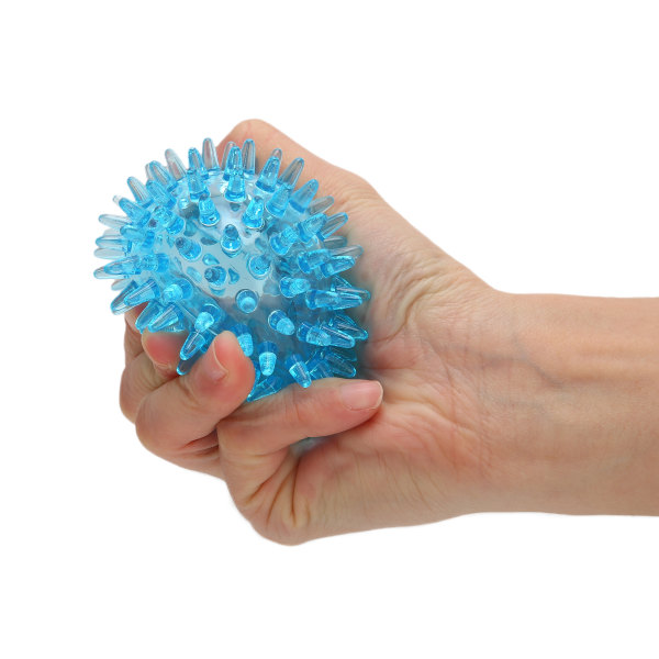 Spiky Ball Hollow Pehmeä läpinäkyvä voimaa palauttava harjoitus Stress relief hierontapallo käden ranteeseen7cm