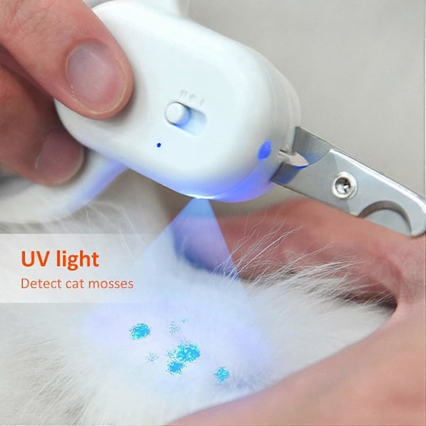 Kattnagelklippare, Bärbar Nagelklippare Kattnagelklippare, LED Husdjursnagelklippare med Lampa, Professionell
