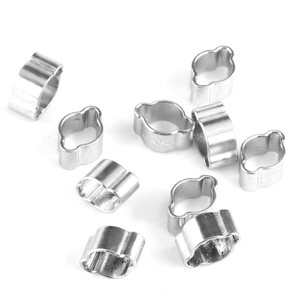 10 st zinkpläterade järnförzinkade tvåörade slangklämmor 5‑23 mm för bränsle- och bensinslangar (5‑7 mm)