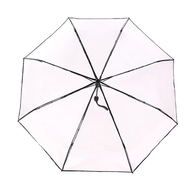 Paraply Transparent Paraply Automatisk Transparent Tri Fold Paraply