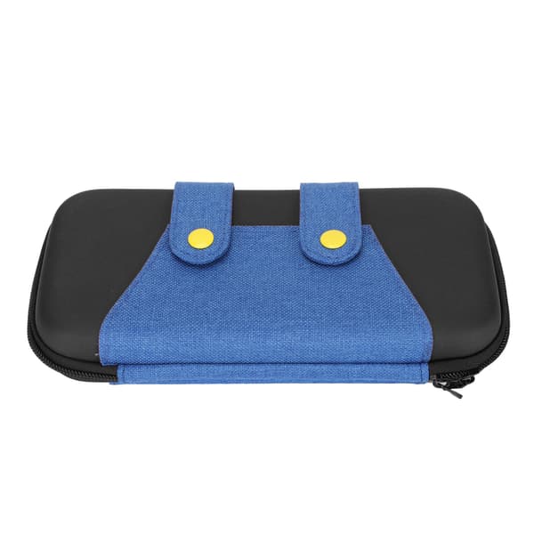 För Switch Lite bärväska EVA reseväska för spelkonsoltillbehör med dubbla blixtlåsfack svart blå för Switch Lite