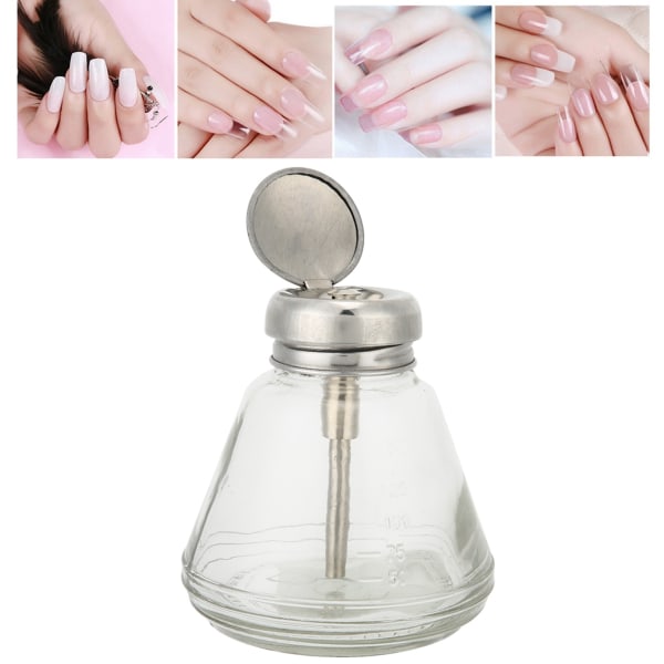 150 ml Nail Art Pump Dispenser läpinäkyvä nestesäiliö puristuspullon tarvikkeet Pumppupullo