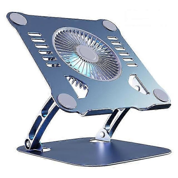 Universellt Tabletställ i Legering Skrivbordshöjare Justerbart Skrivbord Kylfläkt Vikbart Notebook-ställ För 12.9 Laptop 15.9 ZD B2 UU Grå