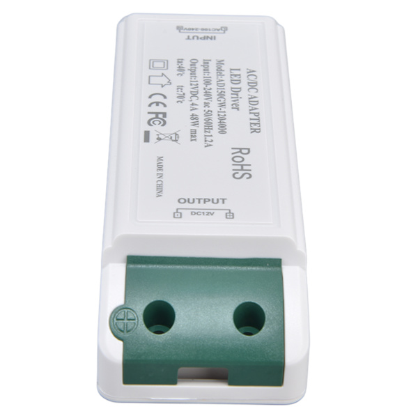 LED strømdriver 12V DC 48W 4A konstant strømspenningsadapter 12V LED strømtransformator AC100‑240V