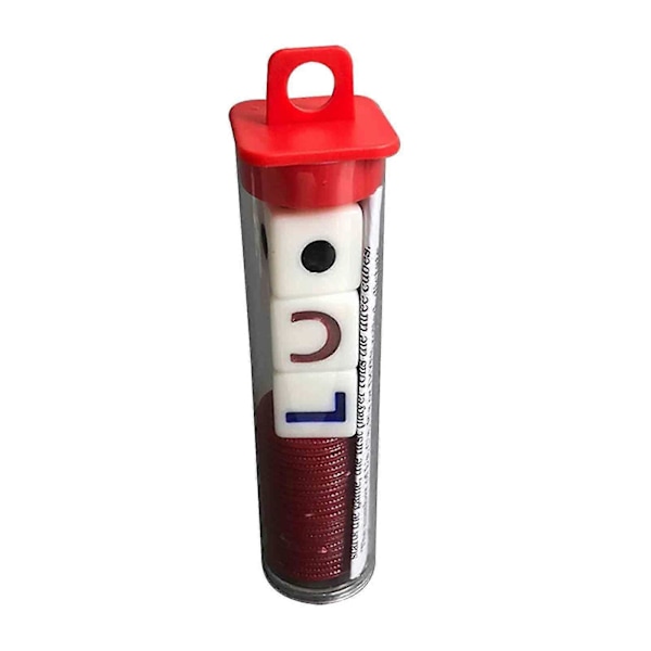 L C R Vasen Keski Oikea Nopanpelit L R C Kotelo siruilla & Nopilla Lautapeli Lelut, 100% Uusi punainen