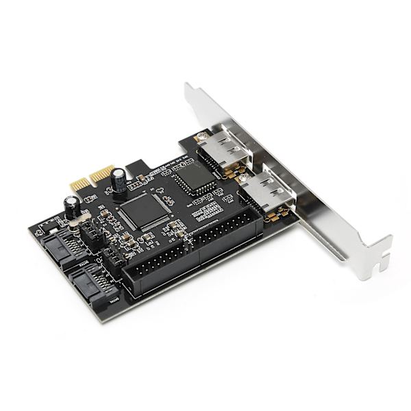 Adapterkort PCIe till SATA ESATA IDE PCB Network Converter Datorhårdvara med drivrutins-cd