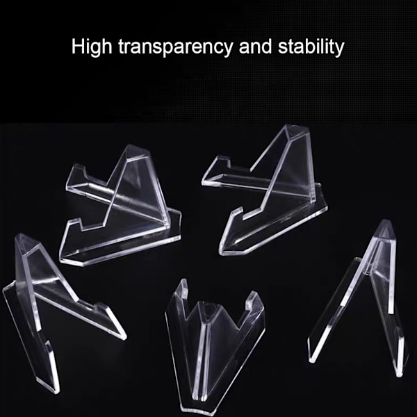 12 stk. Mini Akryl Display Stander Transparent Mønt Display Staffeli til Hjem Butik Udstillinger