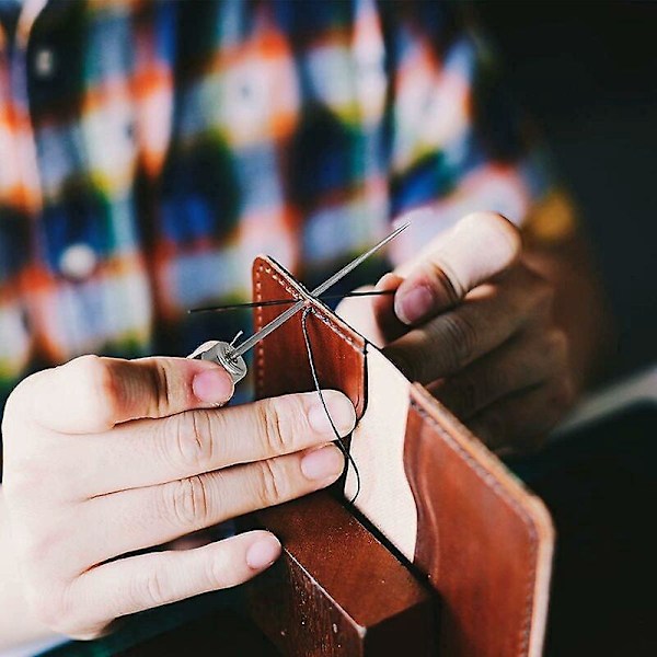 2 kpl Puukahvainen Pyöreä Nahkaompelukone Kurpitsan Muotoinen Lävistystyökalu Nahka-ompeluspiikki DIY Käsityökalu