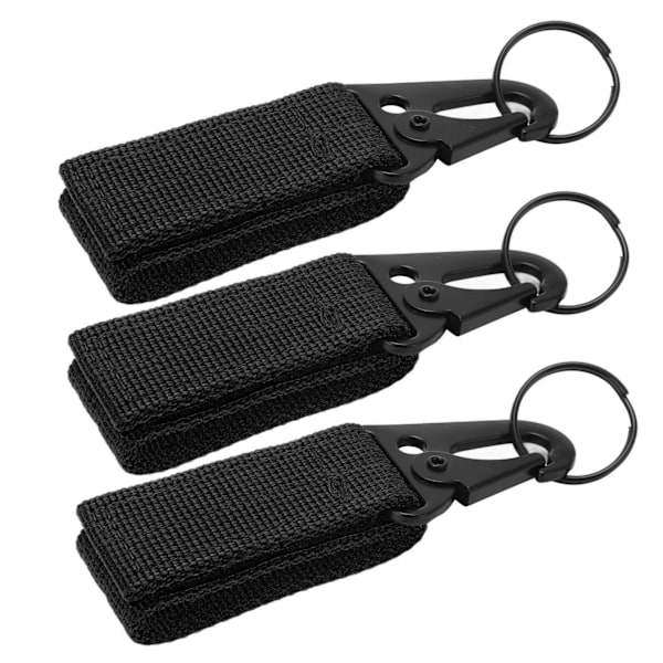 3 stk klatrekarabinhage klæbende design Holdbar Bærbar Kompakt Bærbar Praktisk Campingværktøj til OutdoorSort