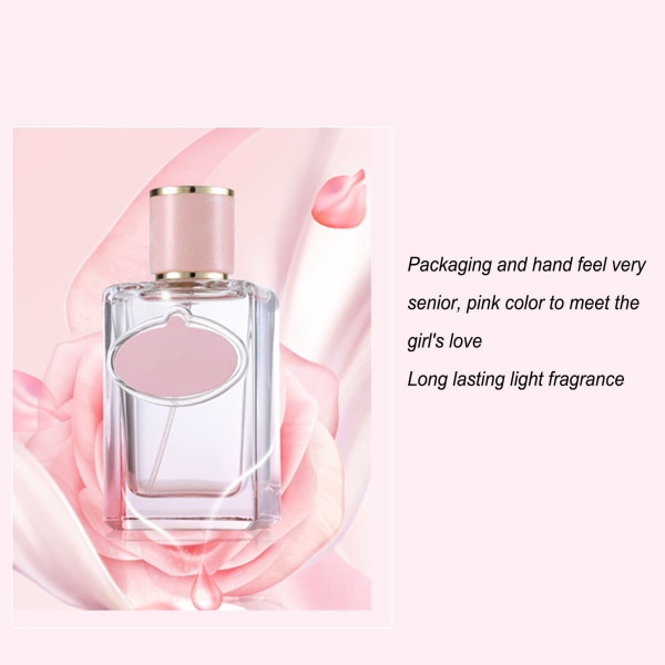 50 ml parfym Långvarig och lätt doft läckagesäker parfym med atomiseringsmunstycke för kvinnor flickor