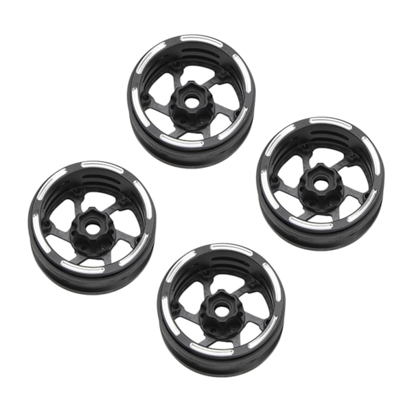 4 kpl Hub RC-pyörän vanne 1,9 tuumaa Kauko-ohjattava hiilikuitu musta pyörän vanne Axial 1/10 RC-autolle Tyyppi 1