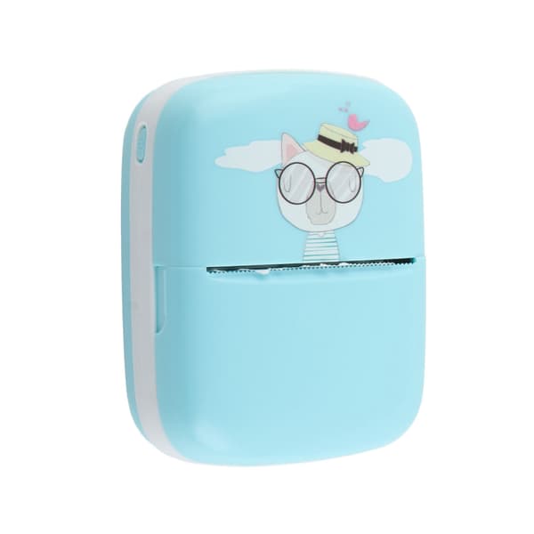 Taskulämpötulostin Mini HD Bluetooth Musteeton Taskupuhelintulostin opiskelijoille Sininen