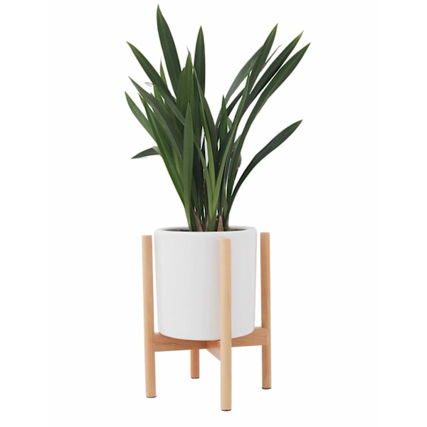 Planteholder for innendørs planter i tre, moderne innendørs planteholder, hjørneblomsterholder for stue, balkong