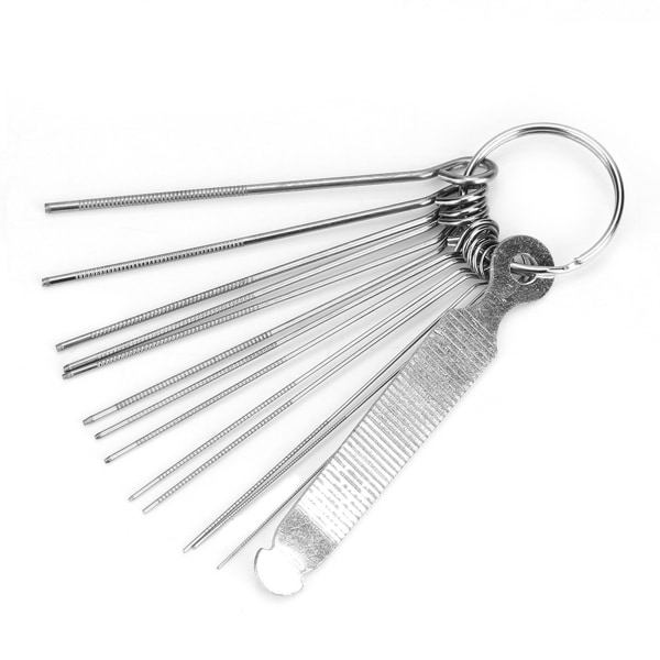 Guitar Bridge Saddle Nut Files 13 Neddles Set Tool Kit Tilbehør Ukelele