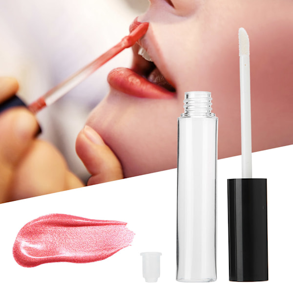 25 st 10 ml transparenta tomma läppglansrör DIY läppbalsamflaska behållare kosmetiska tillbehör