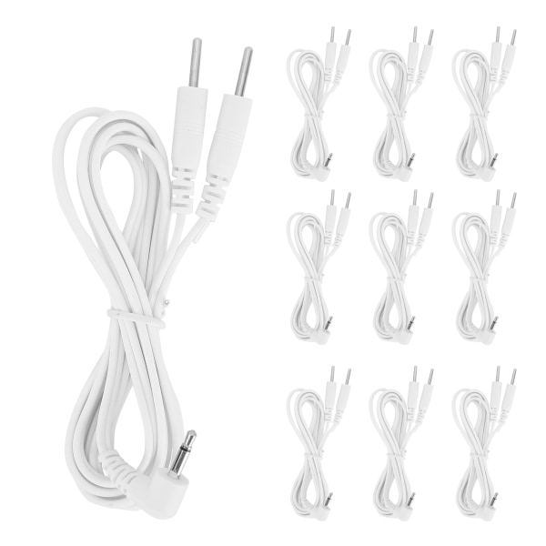 10 st/påse DC 2,5 mm 1,2 m 2-i-1-stiftstyp Elektrodledningsledningar Kabel för TENS Unit Fysioterapimaskin
