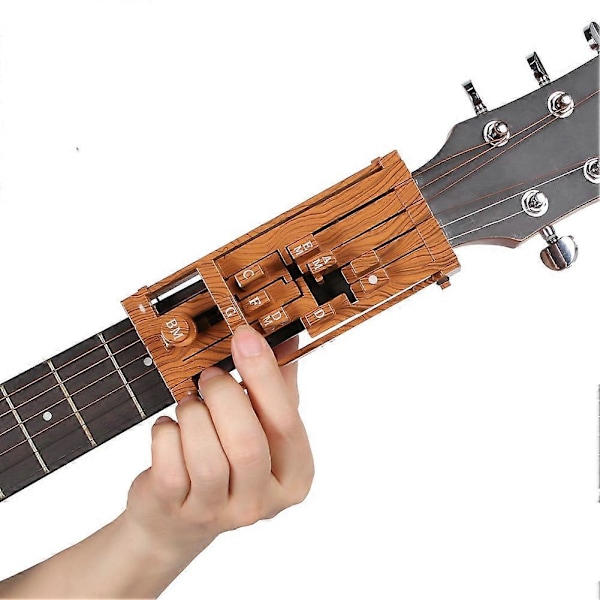 Gitarrackordtränare Ackordlärningssystem för Nybörjare Rött Trä