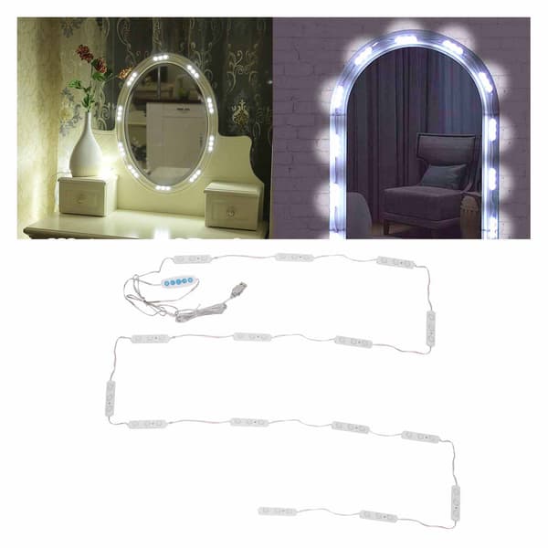 LED-spejllamper til sminkebord DIY dæmpbar makeup-spejlstrimmelpære