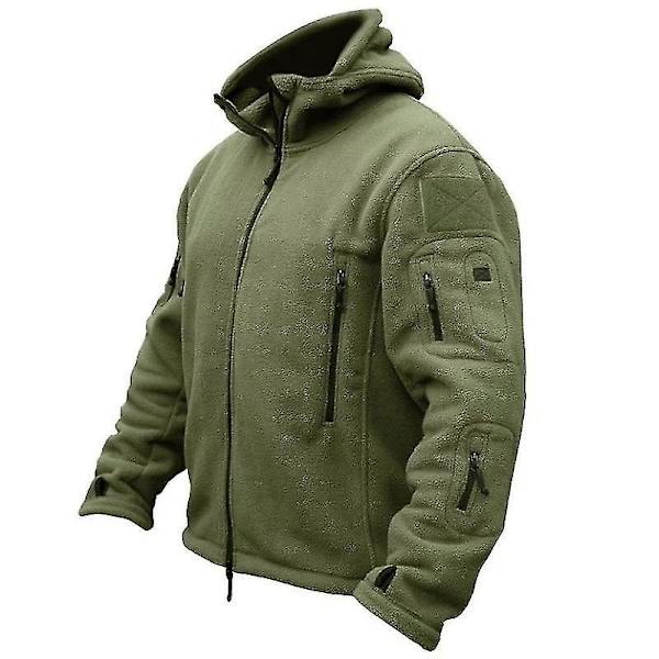 Taktinen Armeijan Fleecepuku Ulkoilmakäyttöön Vaellukseen - Vihreä XXL