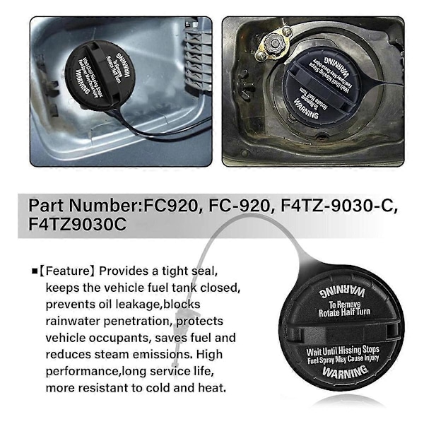 Bil Gas Benzin Tankdæksel Indvendig Brændstoftankdæksel F4TZ-9030-C FC-920