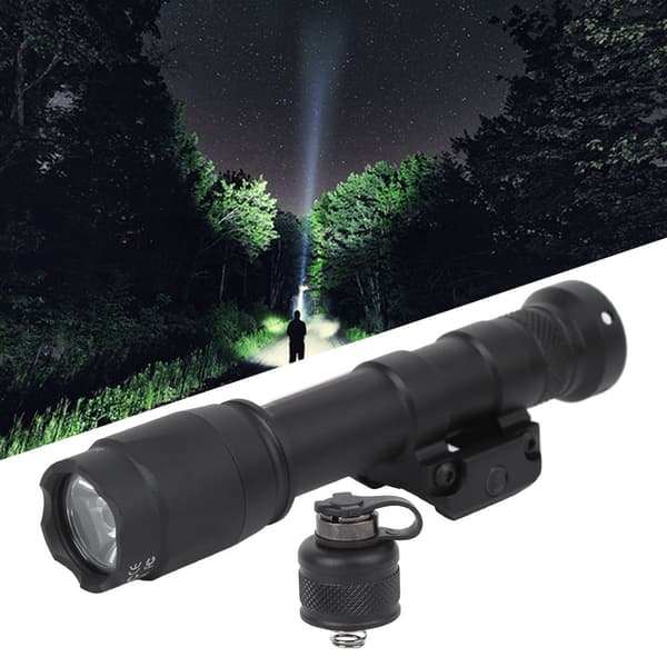 Udendørs LED-lommelygte med drejefokus Nødlys Sort til klatring og camping