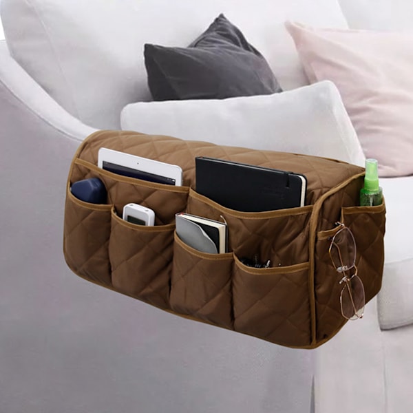 Soffa Arm Hängande Organizer Soffa Arm Förvaringsväska Soffa Armstöd Organizer för TV Fjärrkontroll Kaffe
