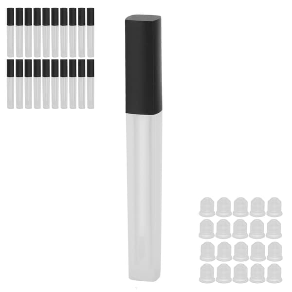 20 st läppglansrör Balsamflaska Läppglans Klar Plast Tomma Påfyllningsbara Balsamrörsflaskor Behållare 4,5 ml