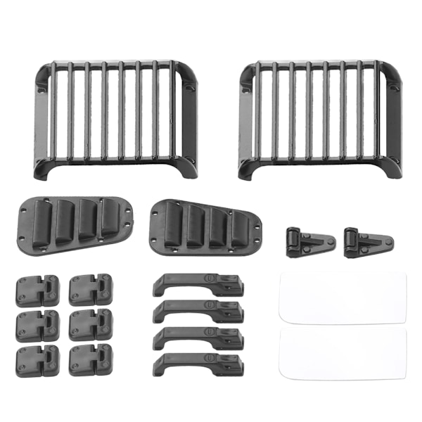 Frontlyktsskydd Insugsgaller Dörr Motorhuv Dekor Passar för Traxxas TRX4 Defender 1/10 RC Crawler Bil