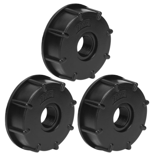 3 stk. IBC-tankforbindelse groft gevindslangeafløbsadapter plastfitting 60 mm indvendig diameter G1/2