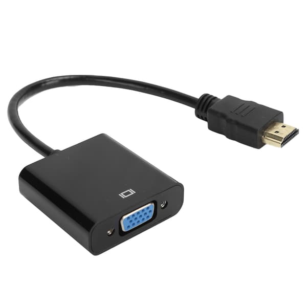 HD Multimedia Interface til VGA Adapter Konverter Kabel til Computer Laptop Skærm Projektor Sort