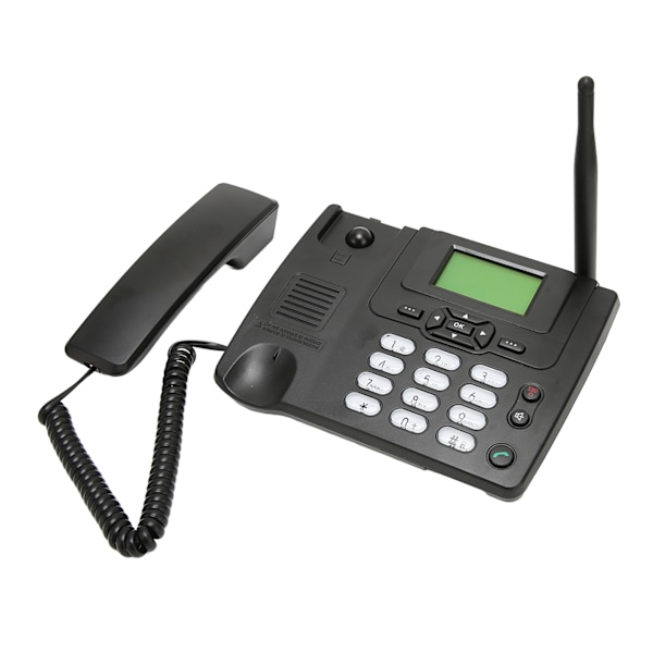Trådløs telefon multifunksjon store knapper GSM900MHZ 1800MHZ Dual Frequency bordtelefon EU-plugg 100‑240V