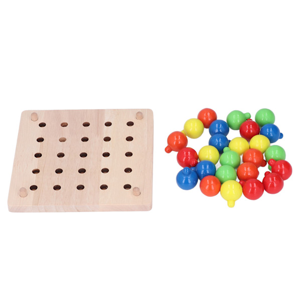 Färgglad knappkonst leksak färgmatchning mosaik pegboard pedagogisk svamp spik pussel