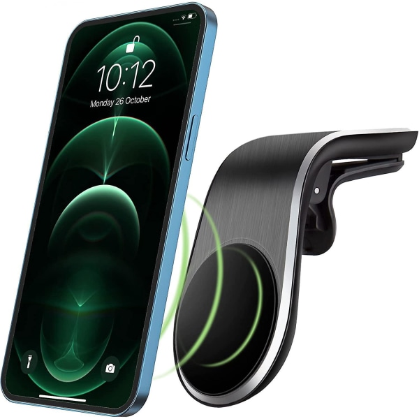 L-Type magnetisk biltelefonholder for iPhone 12/13/14 - Kompatibel med horisontal luftventil