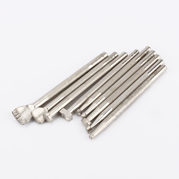 9st Läderbearbetning Sadelmakeriverktyg Craftool Carving Läderhantverksstämplar Set