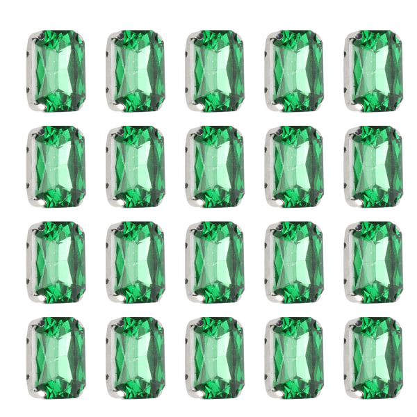 20 kpl DIY Claw Diamonds Häämekko Retro muoti askartelulasivaatekoristeet 13 x 18 mm turkoosi suorakulmio lasikynsi timantti