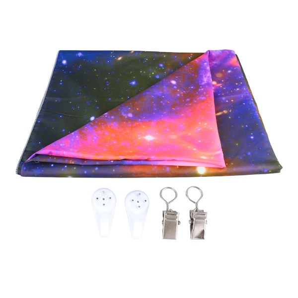 Blacklight Tapestry Star Sky Nebula Style Mjuk hudvänlig Glödande i mörk UV-reaktiv gobeläng för sovrumsfest GTXK (155) 150x130cm/59.1x51.2in