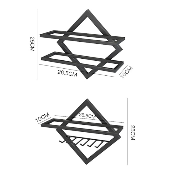Rustik Metal Vinstativ Hængende Vinglas Holder Hjem Køkken Opbevaringshylde til Restauranter Klubber Barer