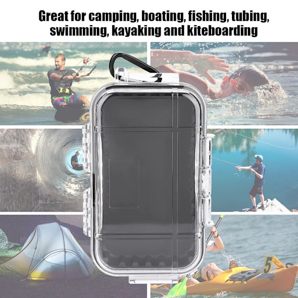 Outdoor Survival Iskunkestävä vedenpitävä case ilmatiivis kantolaatikkosäiliö (läpinäkyvä)
