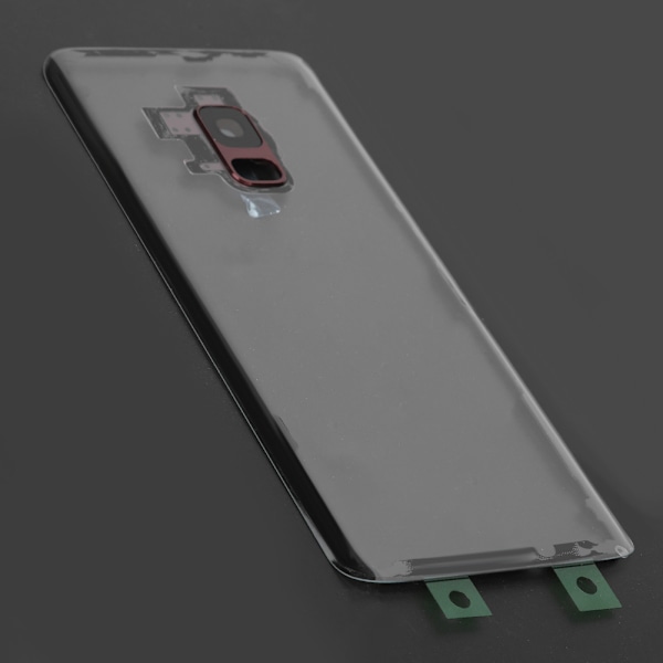 Telefon Bakdeksel for Samsung S9 G960 Modell Transparent Glass Batteri Bakdeksel (Rød)