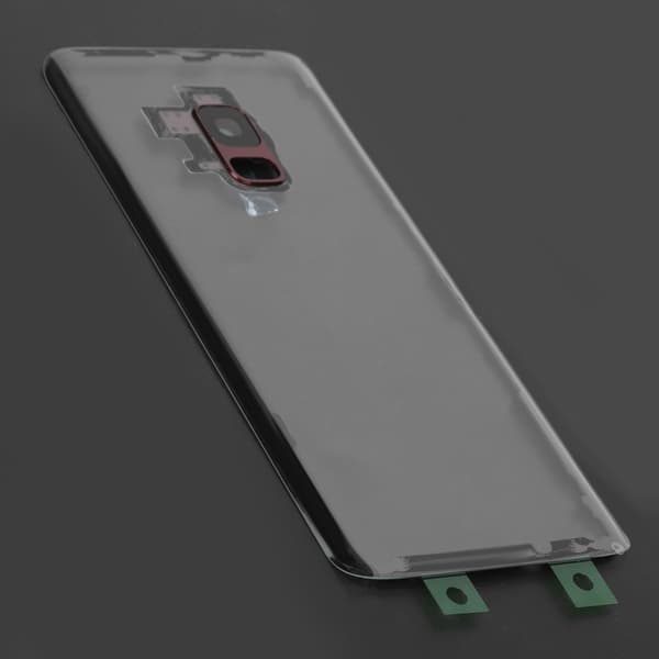Telefonbaksida för Samsung S9 G960 Modell Transparent Glas Batteribaksida (Röd)