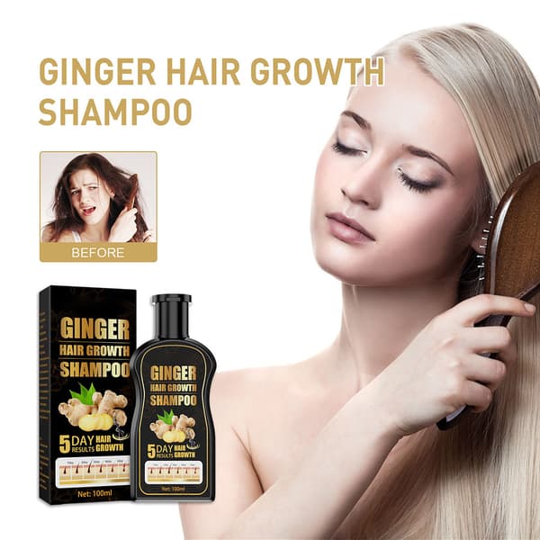 100 ml ingefærshampoo hårvækst mod hårtab skælshampoo tyk professionel nærende hårpleje