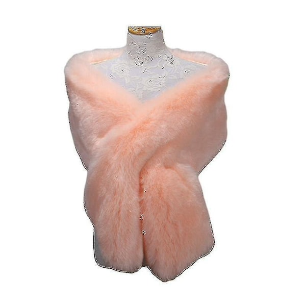 Faux pels kvinners vinter sjal wrap shrug varmt skjerf
