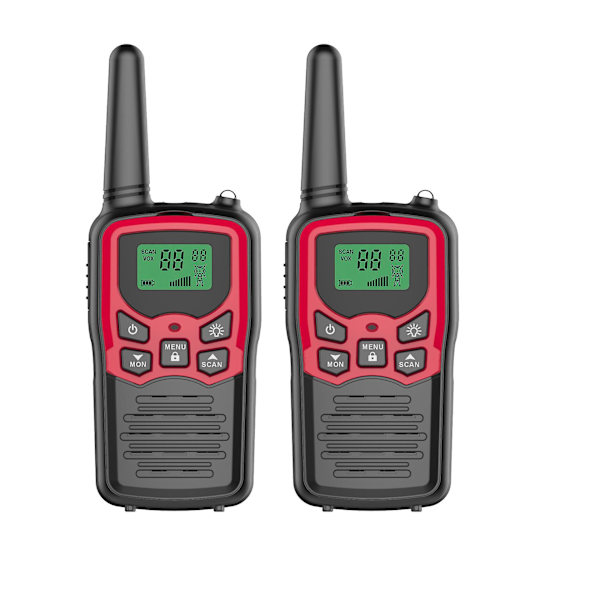 Optimerad Titel: Svarta Barnwalkie Talkies (2 stycken) - 8km Räckvidd, 22 Kanaler, LCD-Skärm