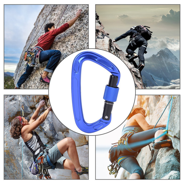 7075 Aviation Alumiininen Master Lock Carabiner Turvasolki Turvavarusteet Outdoor Climbingblue